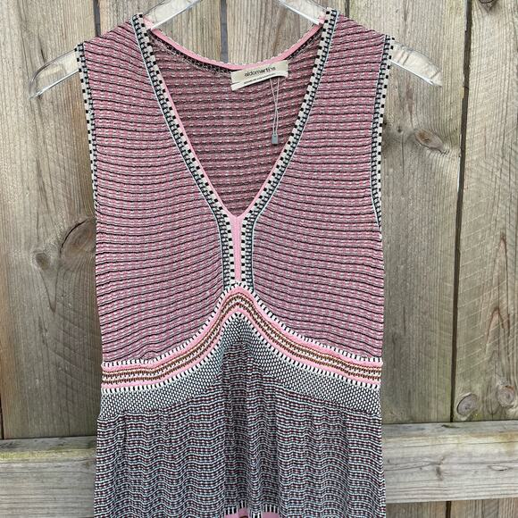 Aldomartins Dress Sierra Colorful Bamboo Knit Boho Maxi Sleeveless Medium - Picture 4 of 11
